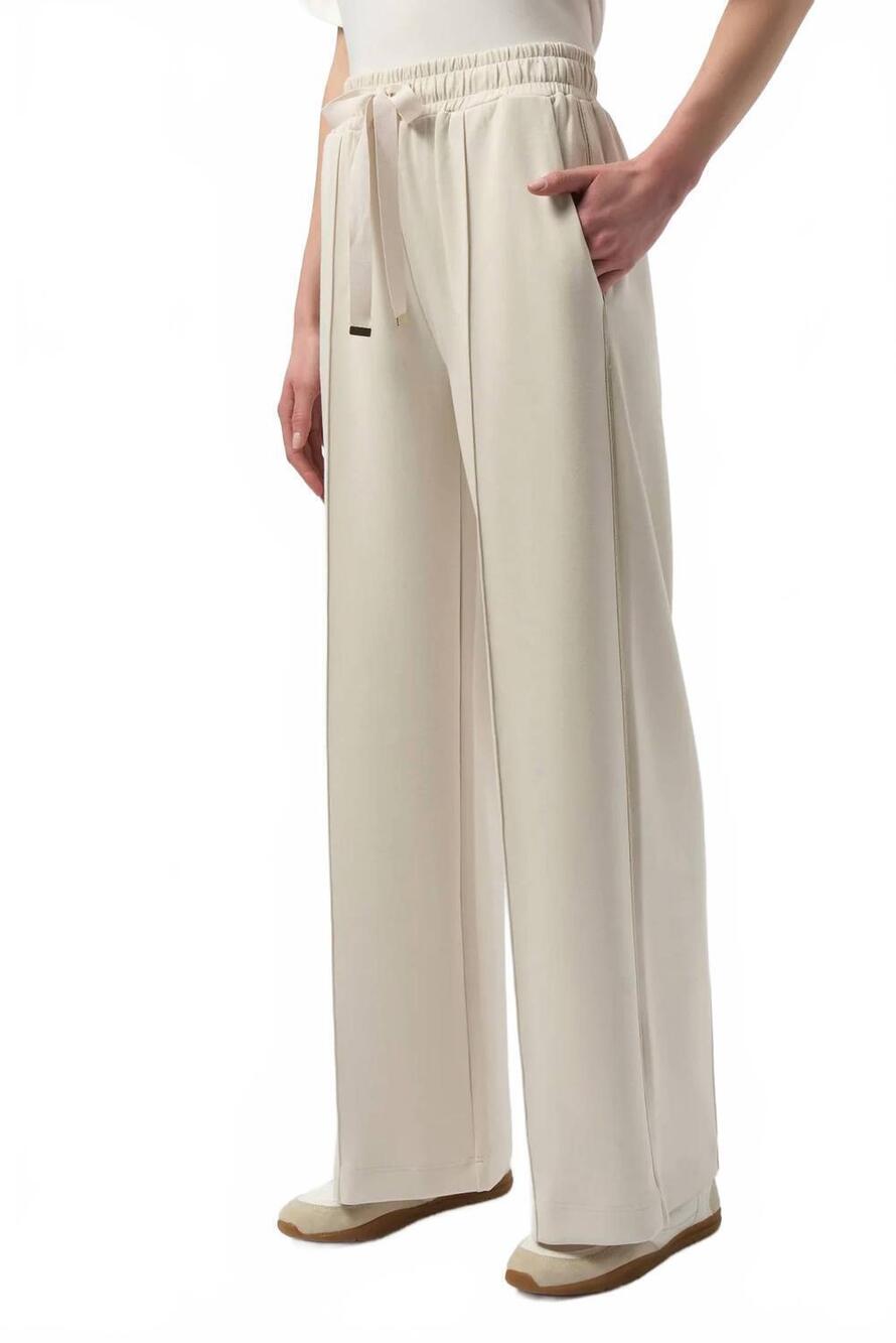 NEW JOSEPH RIBKOFF women's scuba jersey wide leg pull-on pants in moonstone